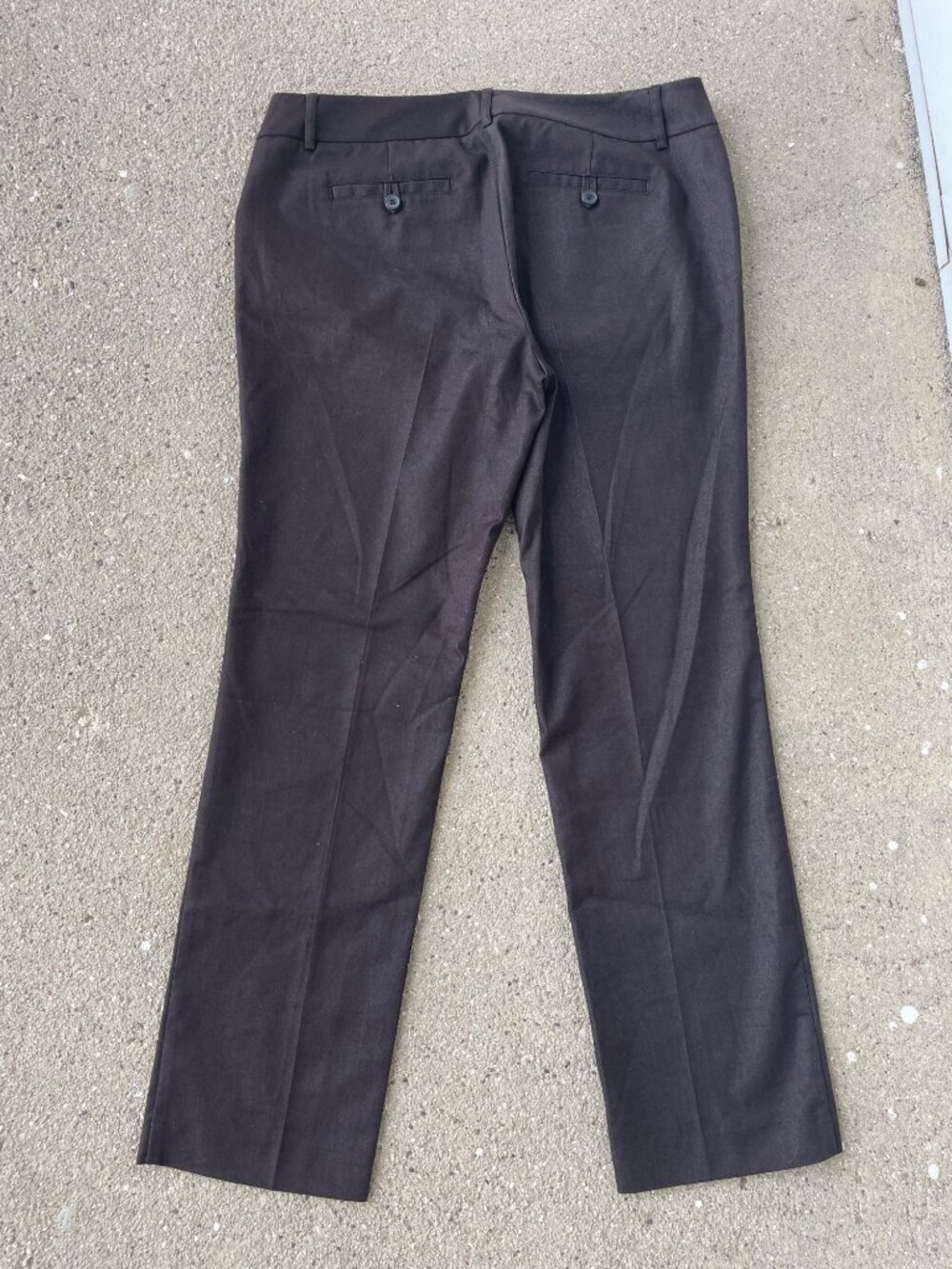 NWT New York & Company Slim Trousers 7th Avenue Pant Brown Shiny Women 12 Office